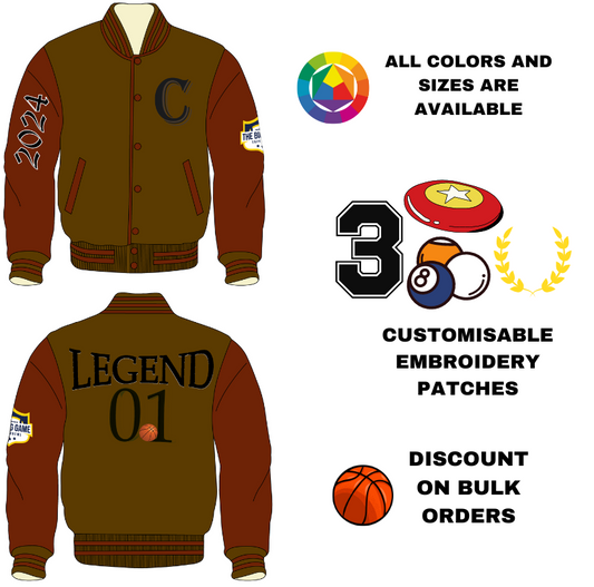 Custom Varsity Baseball Jackets For Men, Women And Kids Customizable Bomber Jackets For Football Teams, Clubs, College Varsity Jackets
