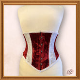 Christmas Special Red/White Underbust Velvet Waspie Corset