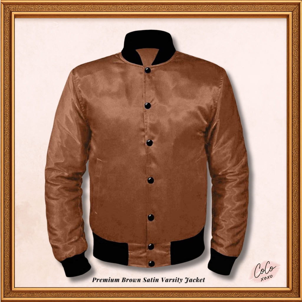 Varsity Light Blue Satin Baseball Letterman Streetwear Jacket Varsity Men's Women's Kid's Letterman collage jackets