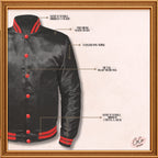 Varsity Black Satin Baseball Letterman Mid-Season Streetwear Varsity Jacket Varsity Men's Women's Kid's Letterman collage jackets