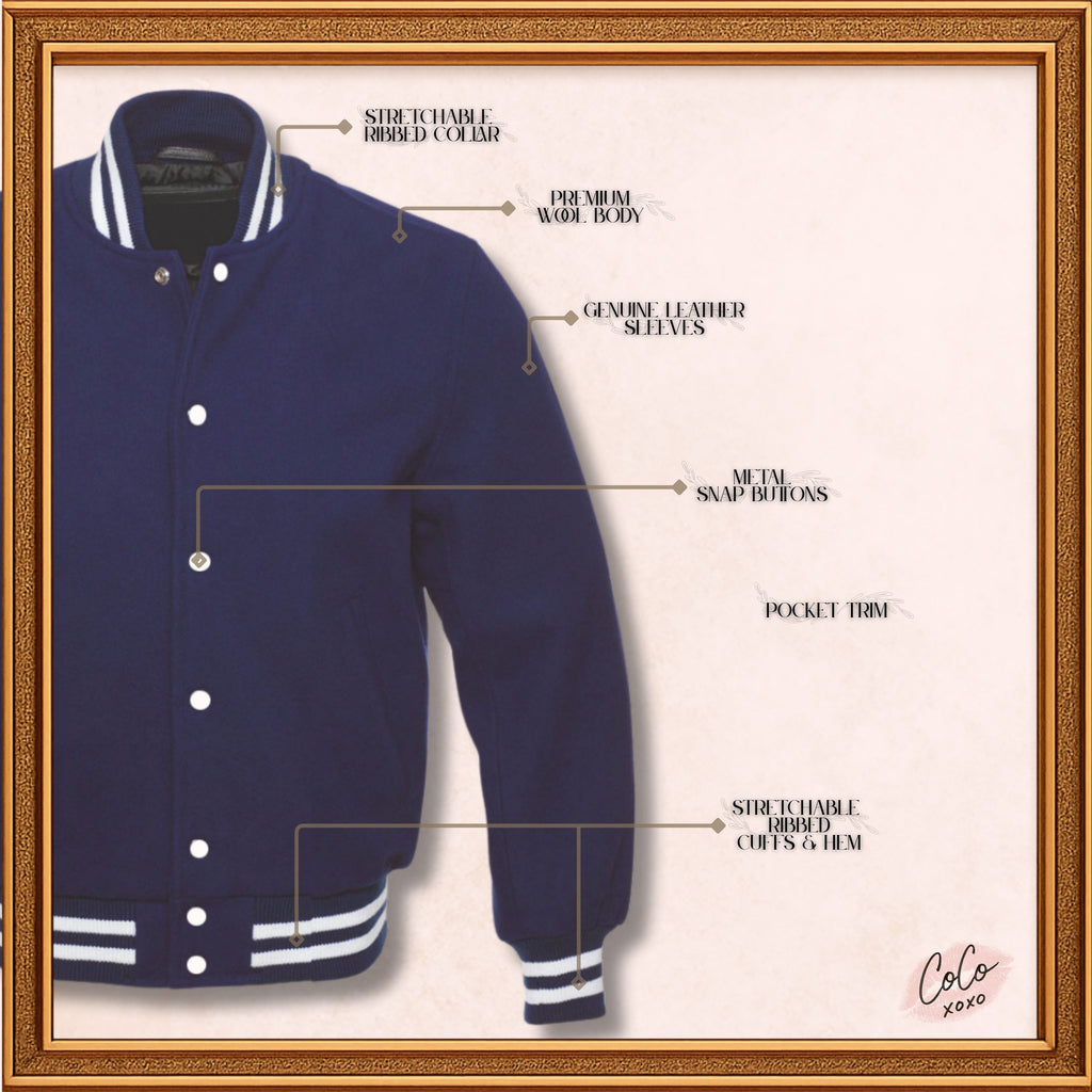 Varsity Letterman Baseball Jacket in Maroon Blend Wool Jacket, School jacket, Wool Jacket