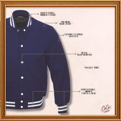Pink Complete Blend Wool Varsity Jacket