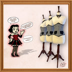 Checkered Black/White Underbust Corset