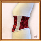 Christmas Special Red/White Underbust Velvet Waspie Corset