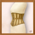 Women Beige Cotton Mesh Underbust Corset