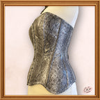 Faux Leather Overbust Snake Print Steampunk Outwear Corset