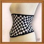 Checkered Black/White Underbust Corset