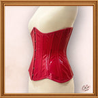 Gothic Red Shiny PVC Underbust Latex Corset