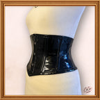 Gothic Black Shiny PVC Underbust Latex Corset