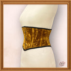 Women Cozy Brown Underbust Velvet Corset