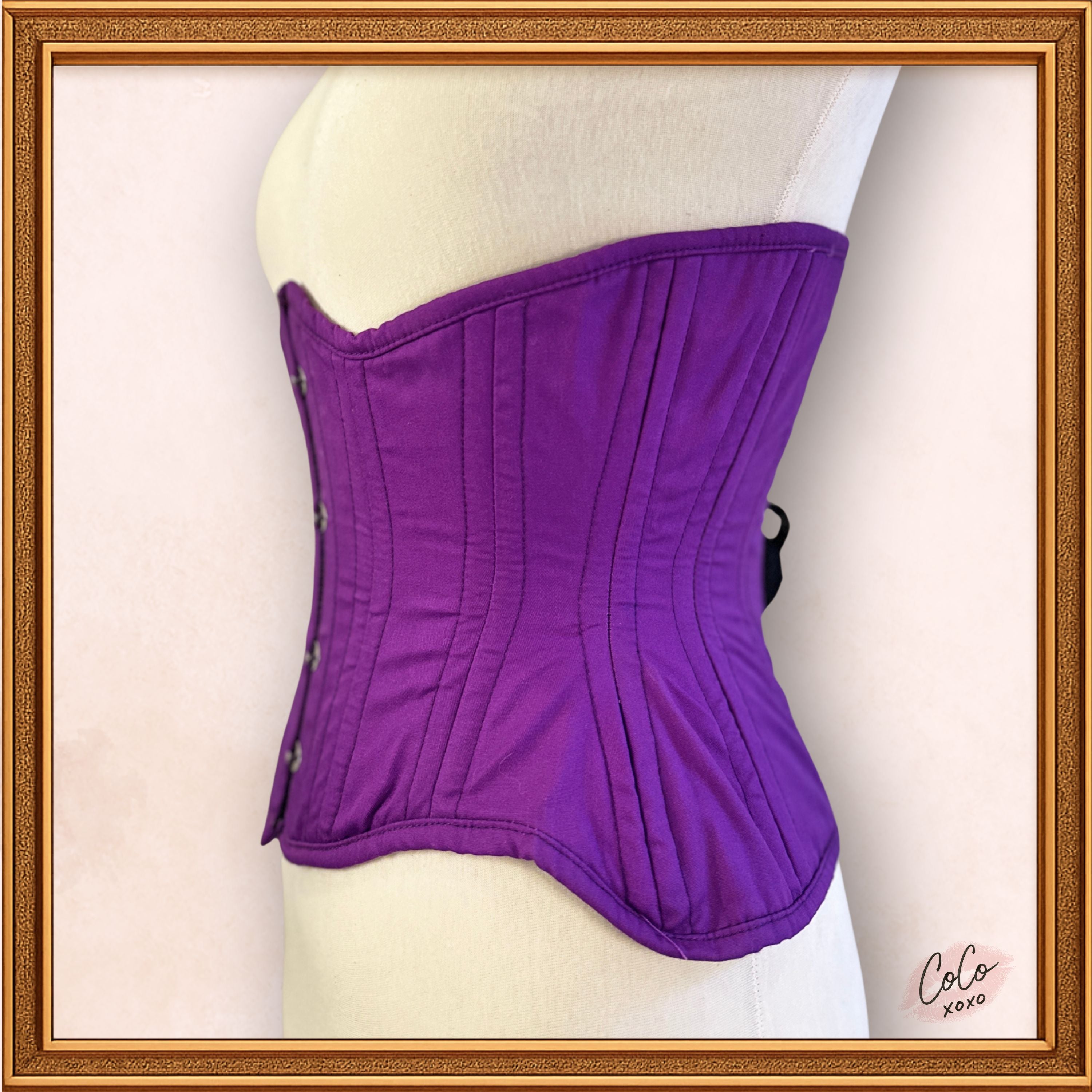 Purple Underbust Cotton Corset