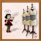 Checkered Black/White Underbust Corset