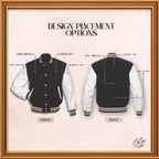 Black Wool Genuine White Leather Sleeves Varsity Jacket