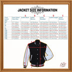 Purple Wool and Genuine Cream Leather Varsity Sleeves Jacket