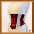 Christmas Special Red/White Underbust Velvet Waspie Corset