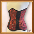 Black/Red Brocade Underbust Outwear Corset