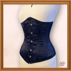 Black Satin Underbust Steampunk Bustier Corset