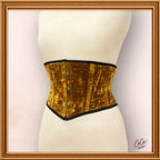 Women Cozy Brown Underbust Velvet Corset
