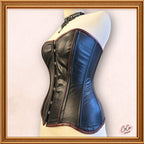 Steampunk Black/Brown Leather Overbust Corset Outwear Fashion