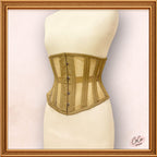 Women Beige Cotton Mesh Underbust Corset