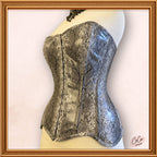 Faux Leather Overbust Snake Print Steampunk Outwear Corset