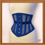 Blue Mesh Midbust/Waspie Corset