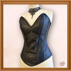 Steampunk Black Leather Overbust Corset Outwear Fashion