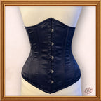 Black Satin Underbust Steampunk Bustier Corset