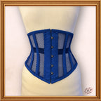 Blue Mesh Midbust/Waspie Corset