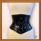 Gothic Black Shiny PVC Underbust Latex Corset