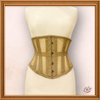 Women Beige Cotton Mesh Underbust Corset
