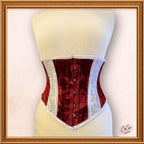 Christmas Special Red/White Underbust Velvet Waspie Corset