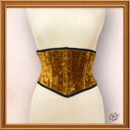 Women Cozy Brown Underbust Velvet Corset