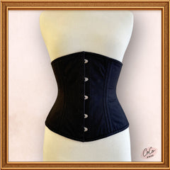 Black Underbust Cotton Corset