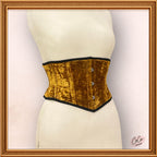 Women Cozy Brown Underbust Velvet Corset