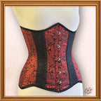 Black/Red Brocade Underbust Outwear Corset