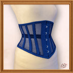 Blue Mesh Midbust/Waspie Corset