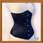 Black Satin Underbust Steampunk Bustier Corset