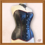 Steampunk Black/Brown Leather Overbust Corset Outwear Fashion