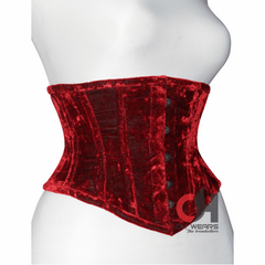 Christmas corsets bustiers Red Velvet Underbust Steel Boned Waist Trainer OH-01RV