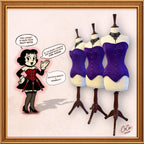 Purple Satin Overbust Steel Boned Corset