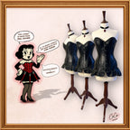 Overbust Black Leather Skirt Style Outwear Corset