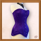Purple Satin Overbust Steel Boned Corset