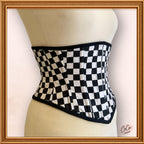 Checkered Black/White Underbust Corset
