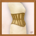Women Beige Cotton Mesh Underbust Corset