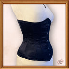 Black Satin Underbust Steampunk Bustier Corset