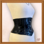 Gothic Black Shiny PVC Underbust Latex Corset