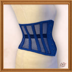 Blue Mesh Midbust/Waspie Corset