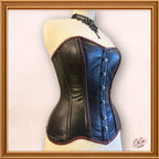 Steampunk Black/Brown Leather Overbust Corset Outwear Fashion