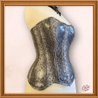 Faux Leather Overbust Snake Print Steampunk Outwear Corset